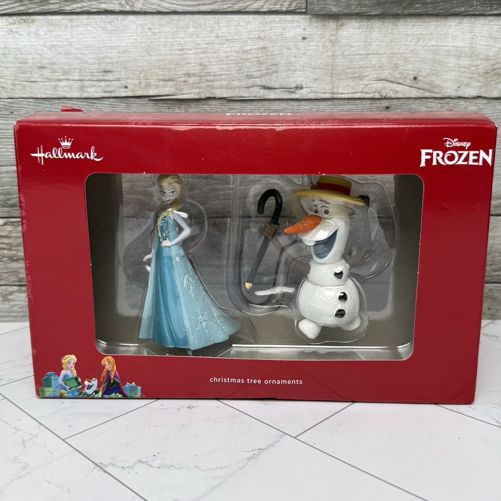 Hallmark Disney Frozen Christmas Tree Ornament Elsa & Olaf Set